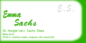 emma sachs business card